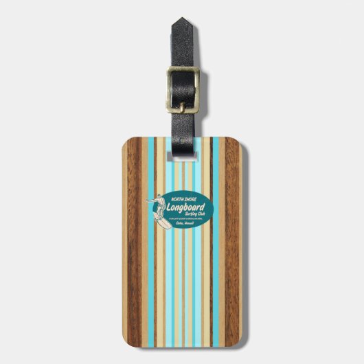Pipeline Surfboard Hawaiian Luggage Tags Gepäckanhänger (Vorderseite vertikal)