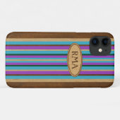 Pipeline Surfboard Hawaiian Monogram gestreift Case-Mate iPhone Hülle (Rückseite (Horizontal))