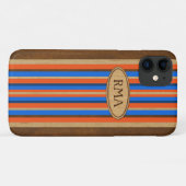 Pipeline Surfboard Hawaiian Monogram gestreift Case-Mate iPhone Hülle (Rückseite (Horizontal))