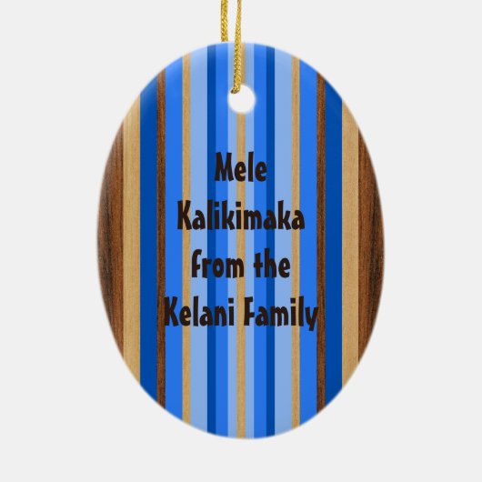 Pipeline Vintag Surfboard Ornament (Hinten)