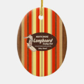 Pipeline Vintag Surfboard Ornament (Vorne)