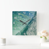Pipeline Wave Quadratische Wanduhr (Zuhause)