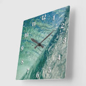 Pipeline Wave Quadratische Wanduhr (Winkel)