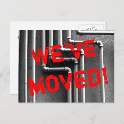 Pipelinepipeline bewegt Postkartendesign Ankündigungspostkarte (Vorne/Hinten)