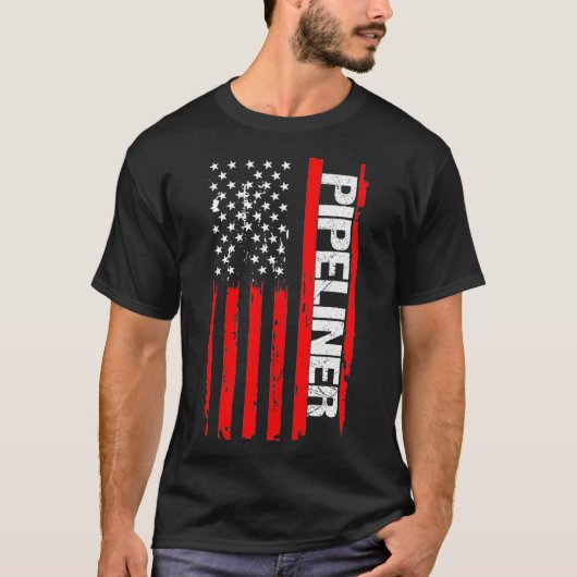 Pipeliner American Flag Welder Pipeline T T-Shirt (Vorderseite)