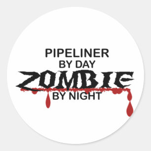 Pipeliner Zombie Runder Aufkleber