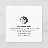 Pipelineschicht Klempnerplatine Bördelkarte Quadratische Visitenkarte (Rückseite)