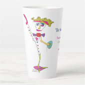 "Piper" - "Be Yourself" (Oscar Wilde) Latte Tasse (Vorderseite)