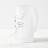 PIPER Blue Kariert Mattglas Bierglas (VorderseiteRechts)