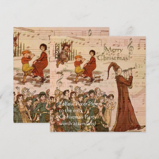 Piper Collage Einladung (Vorne/Hinten)