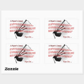 Piper-Credo Rechteckiger Aufkleber (Blatt)