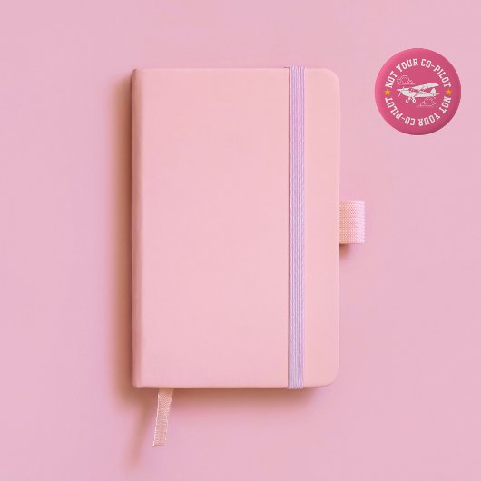 Piper Cub Airplane Not Your Co-Pilot Funny Pink Button