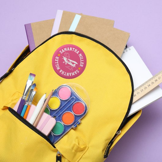 Piper Cub Airplane Not Your Co-Pilot Pink Custom Button