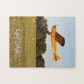 Piper Cub Airplane Photo Game Night Personalized Puzzle (Horizontal)