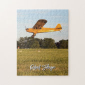Piper Cub Airplane Photo Game Night Personalized Puzzle (Vertikal)