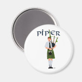 PIPER Green Kariert Magnet (Vorderseite/Rückseite)