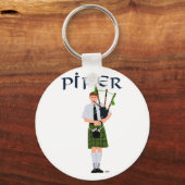 PIPER Green Kariert Schlüsselanhänger (Vorderseite)