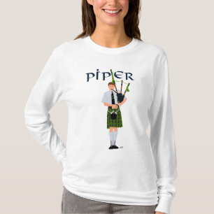 PIPER Grün Kariert T-Shirt
