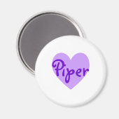 Piper in Lila Magnet (Vorderseite/Rückseite)