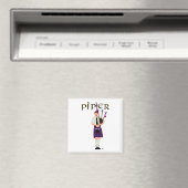 PIPER Lila Kariert Magnet (In Situ (Geschirrspüler))