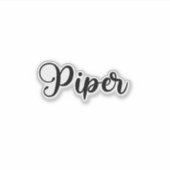 Piper Name - Handgeschriebene Kalligrafie Aufkleber (Vorderseite)