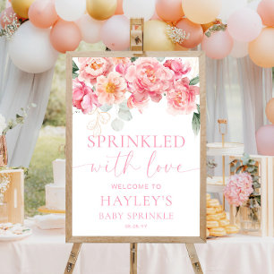 Piper Peony Baby Sprinkle Begrüßungszeichen Poster