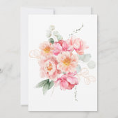 Piper Peony Floral Baby in Bloom Baby Dusche Einladung (Rückseite)