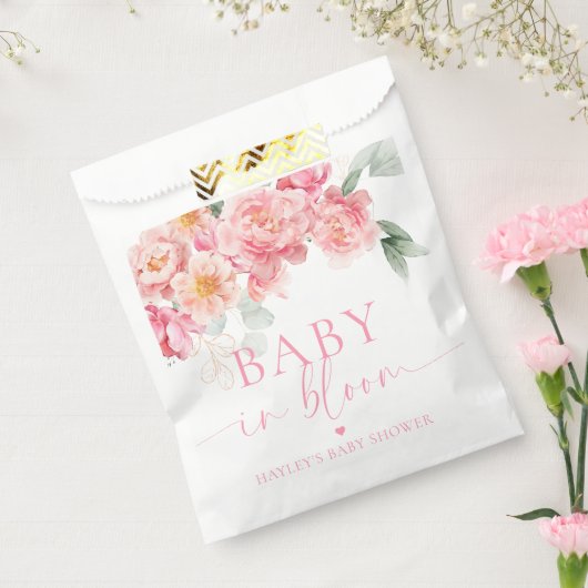 Piper Peony Floral Baby in Bloom Baby Dusche Geschenktütchen (Versiegelt)