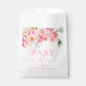 Piper Peony Floral Baby in Bloom Baby Dusche Geschenktütchen (Vorderseite)