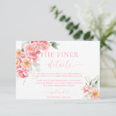 Piper Peony Floral Baby Showkarte Einladung (Stehend Vorderseite)