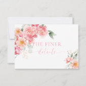 Piper Peony Floral Baby Showkarte Einladung (Rückseite)