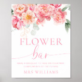 Piper Peony Floral Blume Bar Sign Poster (Vorne)