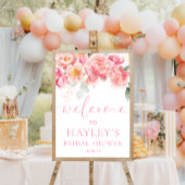 Piper Peony Floral Brautparty Begrüßungszeichen Poster