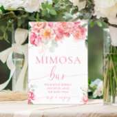 Piper Peony Floral Brautparty Mimosa Bar Sign Poster