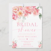 Piper Peony Floral Bridal Shower Einladung (Vorderseite)