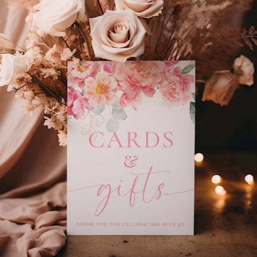 Piper Peony Floral Cards and Gifts Zeichen Poster