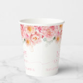 Piper Peony floral Liebe in Bloom Brautparty Pappbecher (Rechts)
