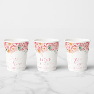 Piper Peony floral Liebe in Bloom Brautparty Pappbecher