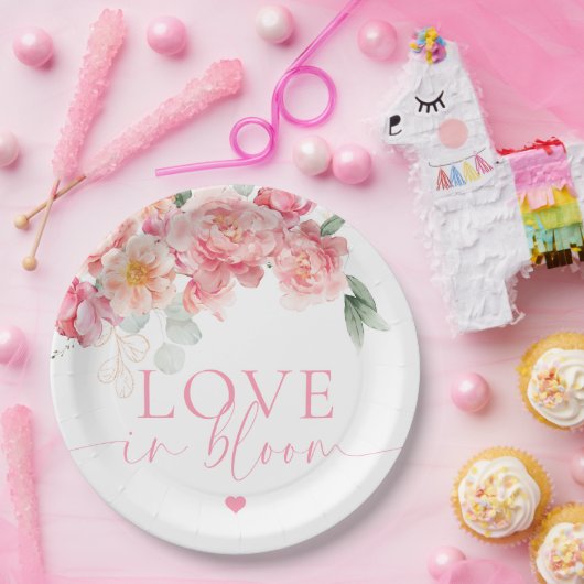 Piper Peony floral Liebe in Bloom Brautparty Pappteller (Party)