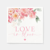 Piper Peony floral Liebe in Bloom Brautparty Serviette (Vorderseite)