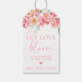 Piper Peony Floral Ließ Liebe Bloom Favor Geschenkanhänger (Vorderseite)