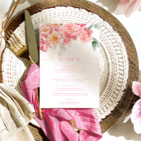 Piper Peony Floral Menü & Vielen Dank