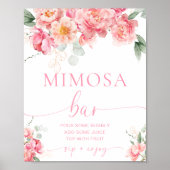 Piper Peony Floral Mimosa Bar Poster (Vorne)