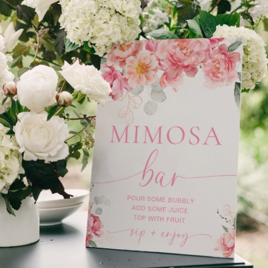 Piper Peony Floral Mimosa Bar Poster