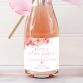 Piper Peony Floral Pop Champagne Brautparty Schaumweinetikett