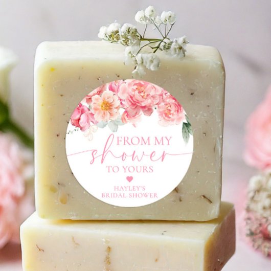 Piper Peony Floral von meiner Dusche zu deinen Fav Runder Aufkleber