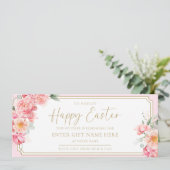 Piper Peony Happy Oaster Gutscheinkarte Einladung (Stehend Vorderseite)