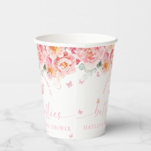 Piper Peony Lifetime of Butterflies Brautparty Pappbecher (Rechts)