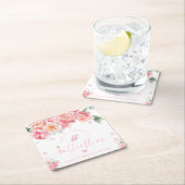 Piper Peony Lifetime of Butterflies Brautparty Rechteckiger Pappuntersetzer (Vor Ort)