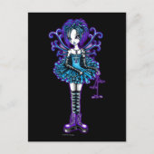 "Piper" Postcard Goth Dragonfly-Fee Postkarte (Vorderseite)